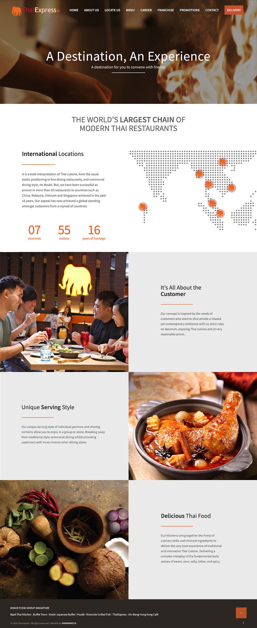 ThaiExpress — homepage design