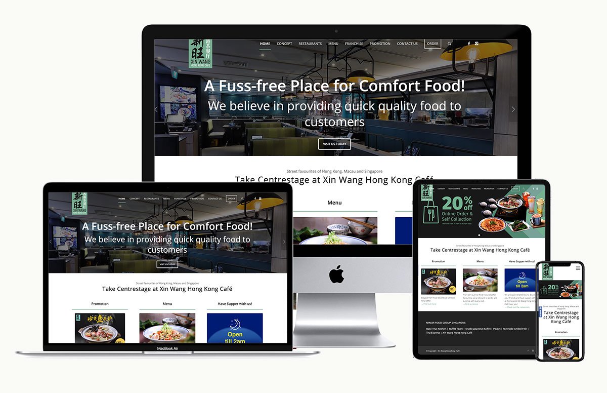 Xin Wang Hong Kong Café — website design